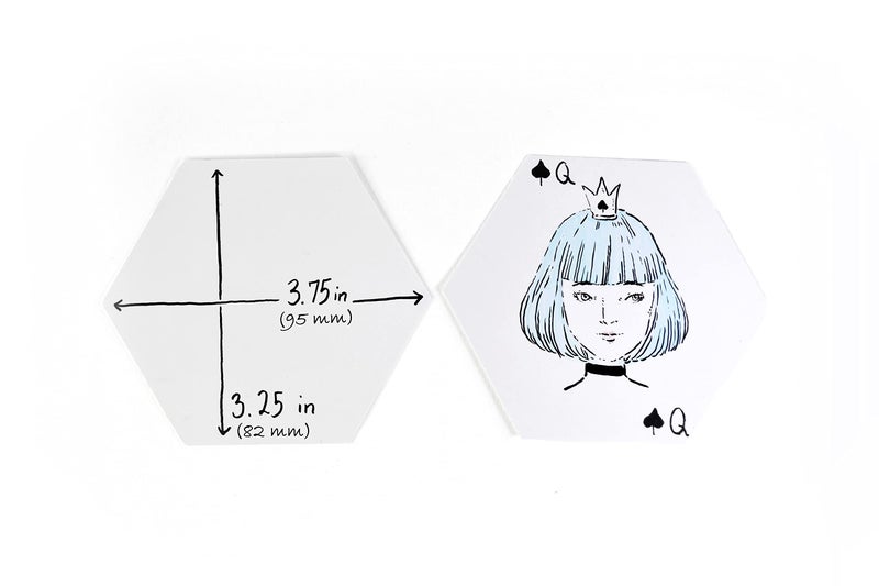 Apostrophe Games Blank Hexagon Playing Cards (Matte Finish) 3.25" x 3.75", 120 Blank Cards, Board Game Cards - Image 4